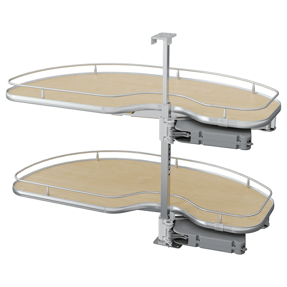 2 Tier Cornerstone® Maxx Scalea Left Hand Platinum Line Blind Corner Pull-Out with PAM and Soft-Closing for 21" Cabinet Opening, Maple