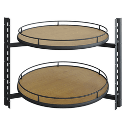 27" Full-Circle Shaped 2 Tray Scalea Lazy Susan, Maple