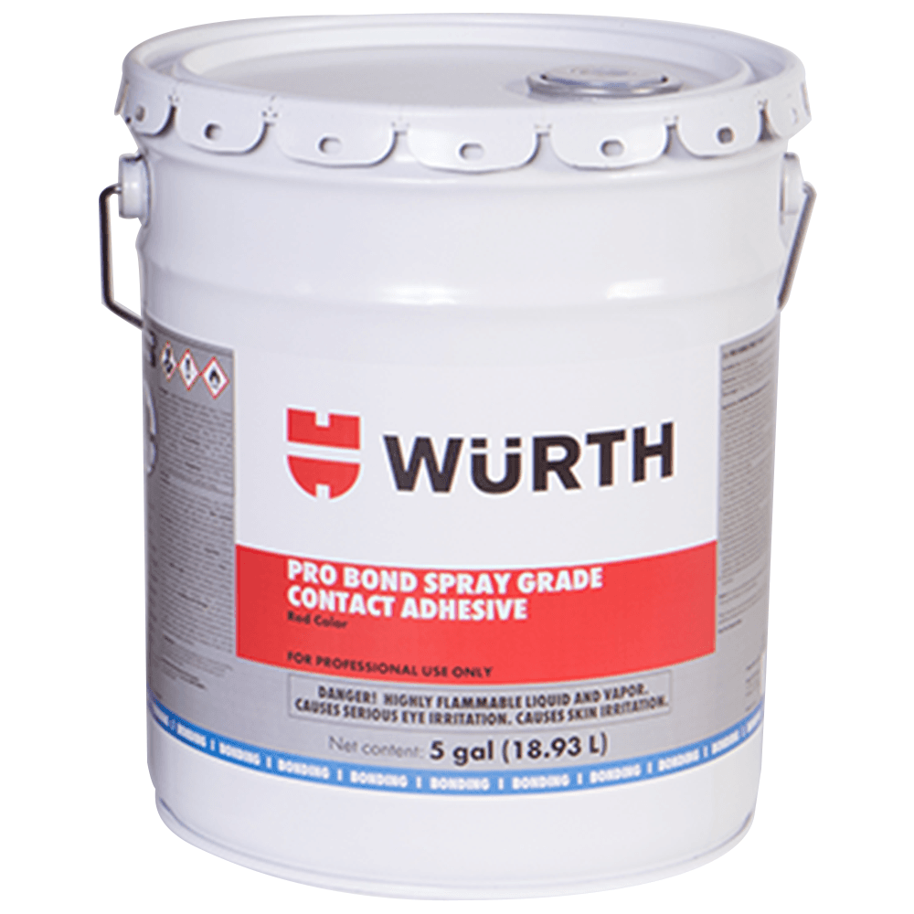 Pro Bond Spray Grade Contact Adhesive, Red, 5 Gallon Pail