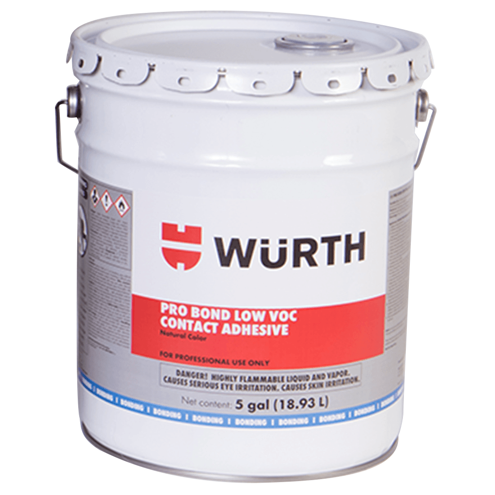 Pro Bond Low VOC Canister Adhesive, Red, 5 Gallon Pail
