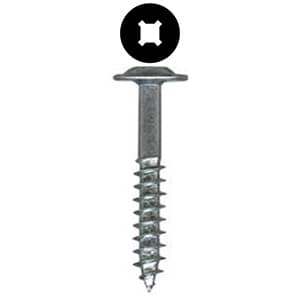 #8 x 1-1/4" Round Washer Head Face Frame/Pocket-Hole Screw, Combo Drive Coarse Thread and Type 17 Auger Point, Black, Box of 7 Thousand by Wurth