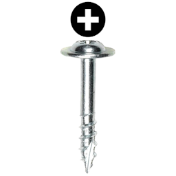 #8 x 1" Modified Washer Head Drawer Front Adjusting Screw, Phillips Drive Coarse Thread and Type 17 Auger Point, Zinc, Box of 7 Thousand by Wurth