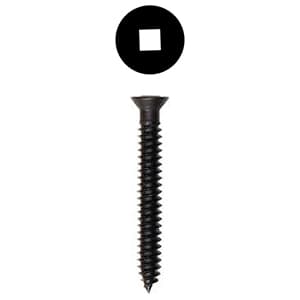 #9 x 3" Bugle Head Drywall Screw, Square Drive Coarse Thread and Sharp Point, Black, Box of 1 Thousand by Wurth