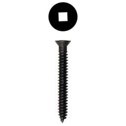 #9 x 3" Bugle Head Drywall Screw, Square Drive Coarse Thread and Sharp Point, Black, Box of 1 Thousand by Wurth