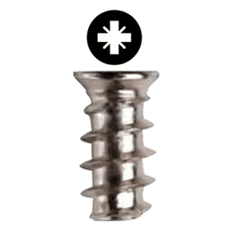 #5 x 13mm Flat Head Euro Screw, Pozi Drive Euro Thread and Blunt Point, Nickel, Box of 10 Thousand by Wurth