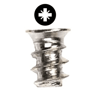 #5 x 14.5mm Flat Head Euro Screw, Pozi Drive Euro Thread and Blunt Point, Nickel, Box of 10 Thousand by Wurth