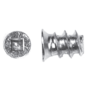 #5 x 13mm Flat Head Euro Screw, Square Drive Euro Thread and Blunt Point, Nickel, Box of 1 Thousand by Wurth