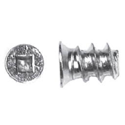 #5 x 13mm Flat Head Euro Screw, Square Drive Euro Thread and Blunt Point, Nickel, Box of 1 Thousand by Wurth