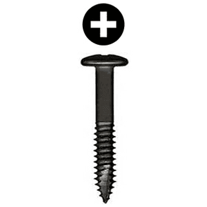 #6 x 1-1/4" Pan Head Face Frame/Pocket-Hole Screw, Phillips Drive Fine Thread and Type 17 Auger Point, Black, Box of 10 Thousand by Wurth