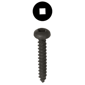 #6 x 1-1/4" Pan Head Face Frame/Pocket-Hole Screw, Square Drive Fine Thread and Type 17 Auger Point, Black, Box of 1 Thousand by Wurth