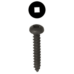 #6 x 1-1/4" Pan Head Face Frame/Pocket-Hole Screw, Square Drive Fine Thread and Type 17 Auger Point, Black, Box of 1 Thousand by Wurth