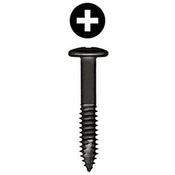 #7 x 1-1/2" Pan Head Face Frame/Pocket-Hole Screw, Phillips Drive Coarse Thread and Type 17 Auger Point, Black, Box of 1 Thousand by Wurth