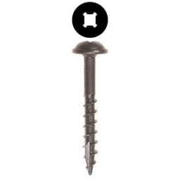 #8 x 1-1/2" Round Washer Head Face Frame/Pocket-Hole Screw, Combo Drive Coarse Thread and Type 17 Auger Point, Black, Box of Thousand by Wurth