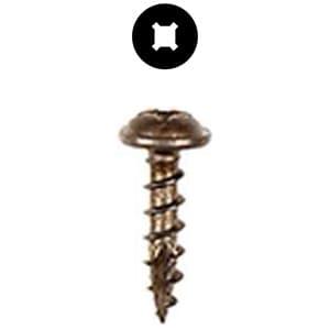 #8 x 3/4" Washer Head Hinge/Drawer Slide Screw, Combo Drive Coarse Thread and Type 17 Auger Point, Lubricated, Box of Thousand by Wurth