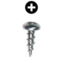 #10 x 3/4" Pan Head Hinge/Drawer Slide Screw, Phillips Drive Coarse Thread and Regular Point, Nickel, Box of 9 Thousand by Wurth