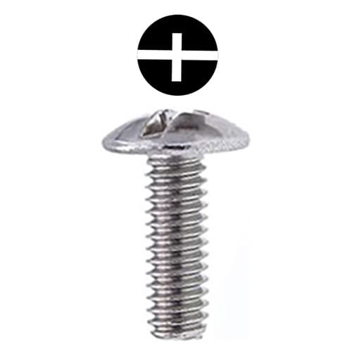 4mm x 30mm Truss Head Machine Screw, Phillips-Slot Drive M4 Thread and Blunt Point, Zinc, Box of Hundred by Wurth