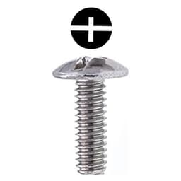 4mm x 30mm Truss Head Machine Screw, Phillips-Slot Drive M4 Thread and Blunt Point, Zinc, Box of Hundred by Wurth