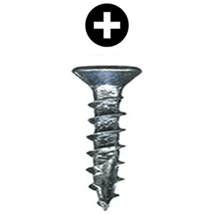 #5 x 5/8" Flat Head Hinge/Drawer Slide Screw, Phillips Drive Coarse Thread and Sharp Point, Bright Brass, Box of 1 Thousand by Wurth