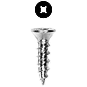 #6 x 1/2" Flat Head Hinge/Drawer Slide Screw, Combo Drive Coarse Thread and Regular Point, Zinc, Box of Thousand by Wurth