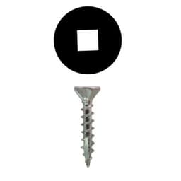 #6 x 1/2" Flat Head Hinge/Drawer Slide Screw, Square Drive Coarse Thread and Regular Point, Zinc, Box of Thousand by Wurth