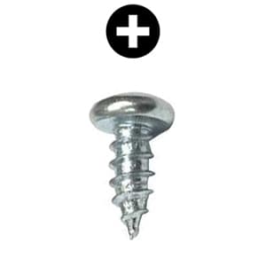 #6 x 1/2" Pan Head Hinge/Drawer Slide Screw, Phillips Drive Coarse Thread and Type 17 Auger Point, Zinc, Box of Thousand by Wurth