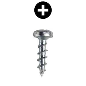 #6 x 1/2" Pan Head Hinge/Drawer Slide Screw, Phillips Drive Chipboard Thread and Sharp Point, Brass, Box of Thousand by Wurth