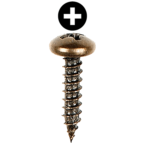 #6 x 1/2" Pan Head Hinge/Drawer Slide Screw, Phillips Drive Fine Thread and Regular Point, Zinc, Box of Thousand by Wurth