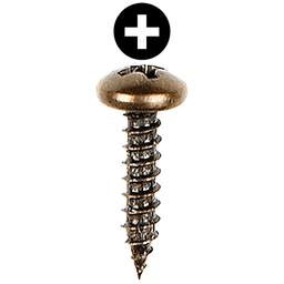 #6 x 1/2" Pan Head Hinge/Drawer Slide Screw, Phillips Drive Fine Thread and Regular Point, Zinc, Box of Thousand by Wurth