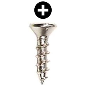 #6 x 3/4" Flat Head Hinge/Drawer Slide Screw, Phillips Drive Coarse Thread and Regular Point, Zinc, Box of 5 Thousand by Wurth