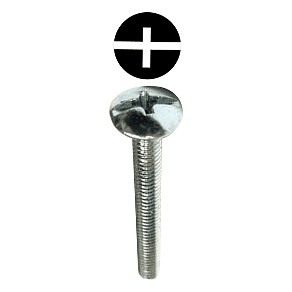 1-3/4" Truss Head Machine Screw, Phillips-Slot Drive #8-32 Thread and Blunt Point, Zinc, Box of Thousand by Wurth