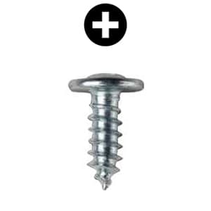 #8 x 1/2" Modified Truss Head Hinge/Drawer Slide Screw, Phillips Drive Fine Thread and Regular Point, Zinc, Box of Thousand by Wurth