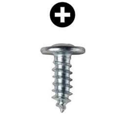 #8 x 1/2" Modified Truss Head Hinge/Drawer Slide Screw, Phillips Drive Fine Thread and Regular Point, Zinc, Box of Thousand by Wurth
