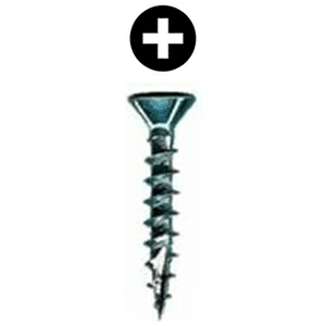 #8 x 5/8" Flat Head Hinge/Drawer Slide Screw, Phillips Drive Coarse Thread and Sharp Point, Black, Box of 1 Thousand by Wurth