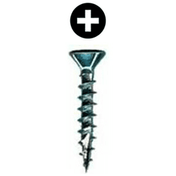 #8 x 5/8" Flat Head Hinge/Drawer Slide Screw, Phillips Drive Coarse Thread and Sharp Point, Black, Box of 1 Thousand by Wurth