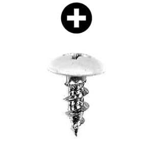 #8 x 7/16" Truss Head Hinge/Drawer Slide Screw, Phillips Drive Coarse Thread and Regular Point, Zinc, Box of 5 Thousand by Wurth