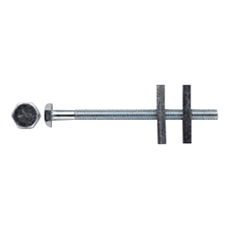 3-1/2" x 20 Bolt Head Hex Drive Installation Draw Bolt, 1/4 x 20 Thread and Blunt Point, Zinc, Box of 5 Hundred