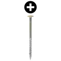 #10 x 2-1/2" Truss Head Installation Screw, Phillips Drive Coarse Thread and Needle Point, Zinc with Sand Head, Box of 5 Hundred by Wurth