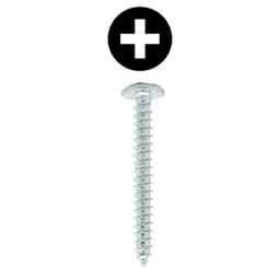 #10 x 2-1/2" Truss Head Installation Screw, Phillips Drive Fine Thread and Drill Point, Zinc with Zinc Head, Box of 2 Thousand by Wurth