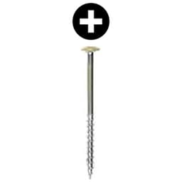 #10 x 3" Truss Head Installation Screw, Phillips Drive Coarse Thread and Needle Point, Zinc with Sand Head, Box of 5 Hundred by Wurth