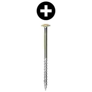 #10 x 3" Truss Head Installation Screw, Phillips Drive Coarse Thread and Needle Point, Zinc with Sand Head, Box of Thousand by Wurth