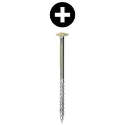 #10 x 3" Truss Head Installation Screw, Phillips Drive Coarse Thread and Needle Point, Zinc with Sand Head, Box of Thousand by Wurth