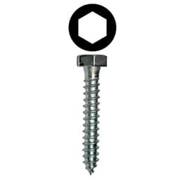 #5/16 x 3" Bolt Head Installation Screw, Hex Drive Coarse Thread and Sharp Point, Zinc, Box of Hundred by Wurth