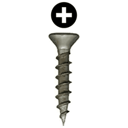 #8 x 1" Flat Head Assembly Screw, Phillips Drive Coarse Thread and Regular Point, Lubricated, Box of 10 Thousand by Wurth