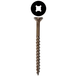 #8 x 1-1/2" Flat Head Assembly Screw, Combo Drive Coarse Thread with Nibs and Regular Point, Lubricated, Box of 5 Thousand by Wurth