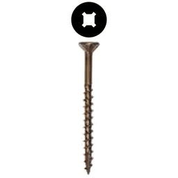 #8 x 1-1/2" Flat Head Assembly Screw, Combo Drive Coarse Thread with Nibs and Regular Point, Lubricated, Box of Thousand by Wurth