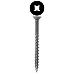 #8 x 1-1/4" Flat Head Assembly Screw, Combo Drive Coarse Thread and Regular Point, Lubricated, Box of 7.5 Thousand by Wurth