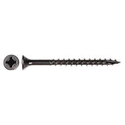 1-1/4" x 8 Flat Head Phillips/Square Drive Assembly Screw, Coarse Thread with Nibs and T17 Auger Point, Zinc, Box of 9 Thousand