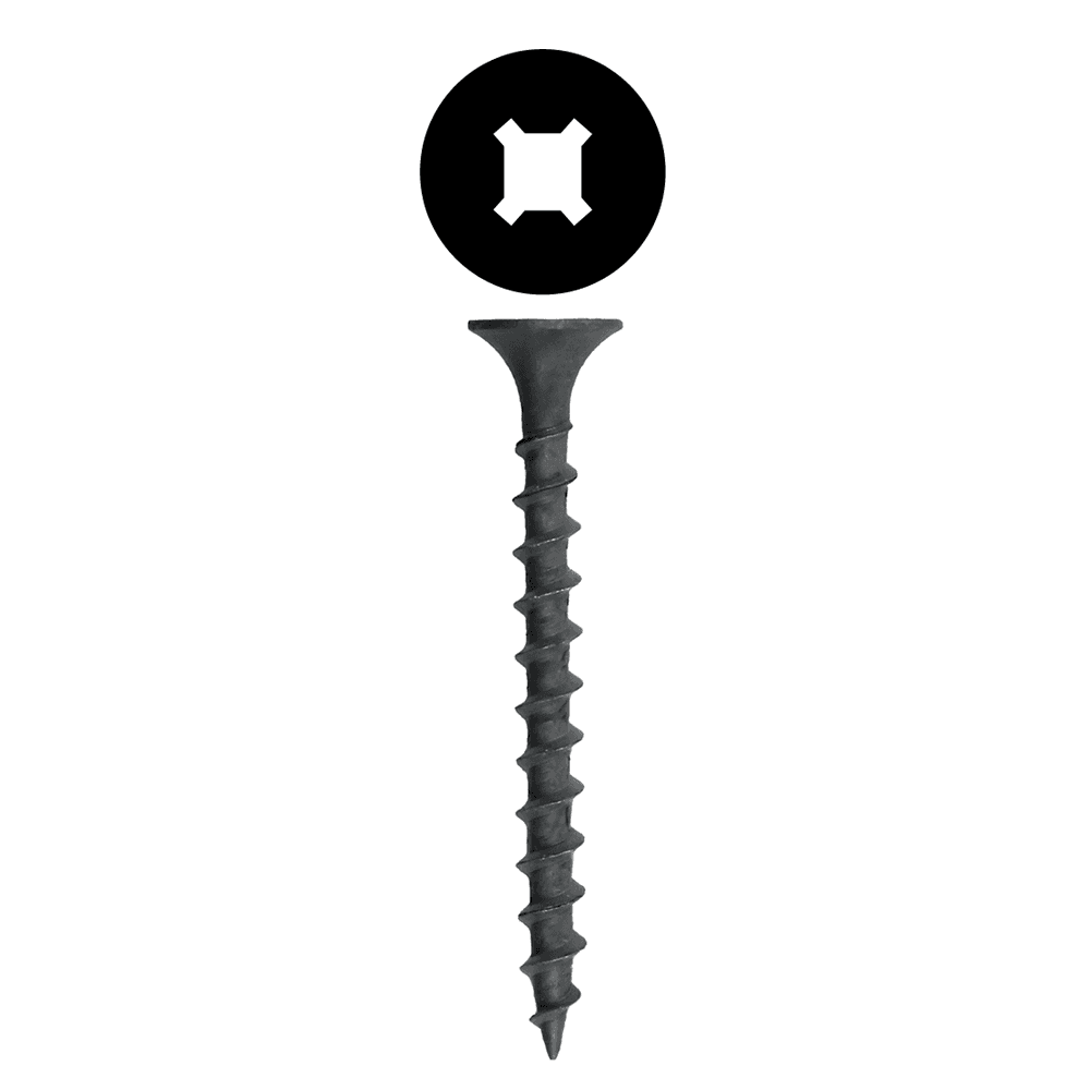 #8 x 1-3/4" Flat Head Assembly Screw, Combo Drive Turbo Thread with Nibs and Regular Point, Lubricated, Box of 4 Thousand by Wurth