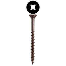 #8 x 1-3/4" Flat Head Assembly Screw, Combo Drive Turbo Thread with Nibs and Regular Point, Lubricated, Box of Thousand by Wurth