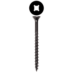 #8 x 1-5/8" Flat Head Assembly Screw, Combo Drive Coarse Thread with Nibs and Type 17 Auger Point, Zinc, Box of Thousand by Wurth